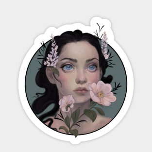 Flora art nouveau - Goddess Sticker